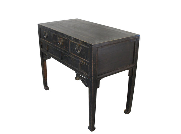 Antique Chinese 40" Three-Drawer Console Table - Dyag East
