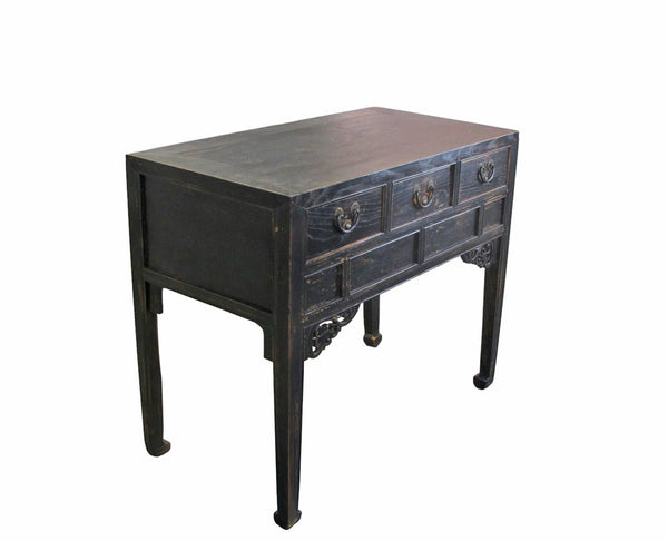 Antique Chinese 40" Three-Drawer Console Table - Dyag East