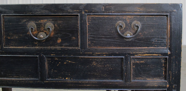 Antique Chinese 40" Three-Drawer Console Table - Dyag East