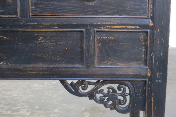Antique Chinese 40" Three-Drawer Console Table - Dyag East