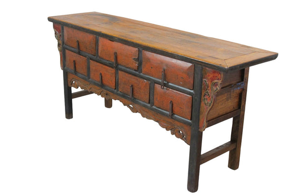 Antique Chinese 72" Long Apothecary Cabinet - Dyag East