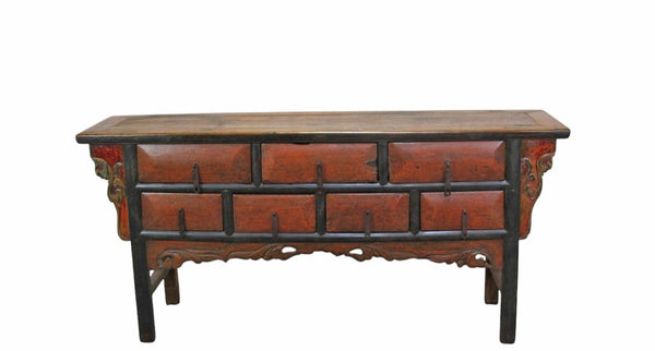 Antique Chinese 72" Long Apothecary Cabinet - Dyag East