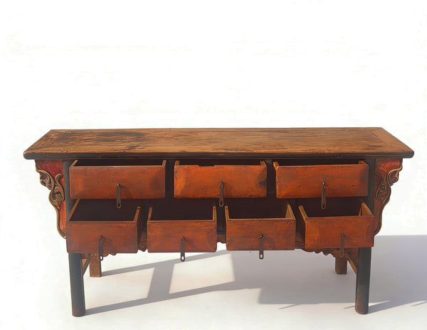 Antique Chinese 72" Long Apothecary Cabinet - Dyag East