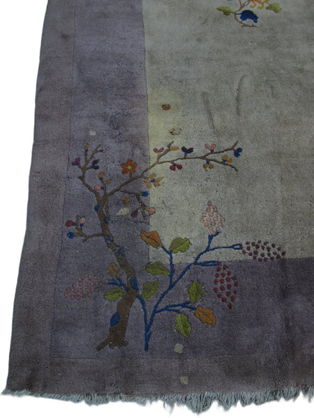 Antique Chinese Art Deco Rug: 11 ft 8 in" x 9 ft - Dyag East