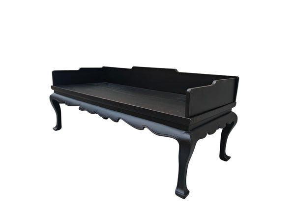 Antique Chinese Black Lacquer Daybed Bench, Northern China, Circa 1826 - Dyag East