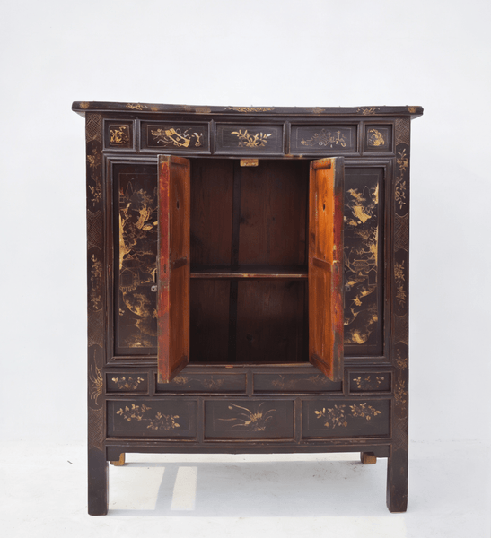 Antique Chinese Chinoiserie - Style Cabinet - Dyag East