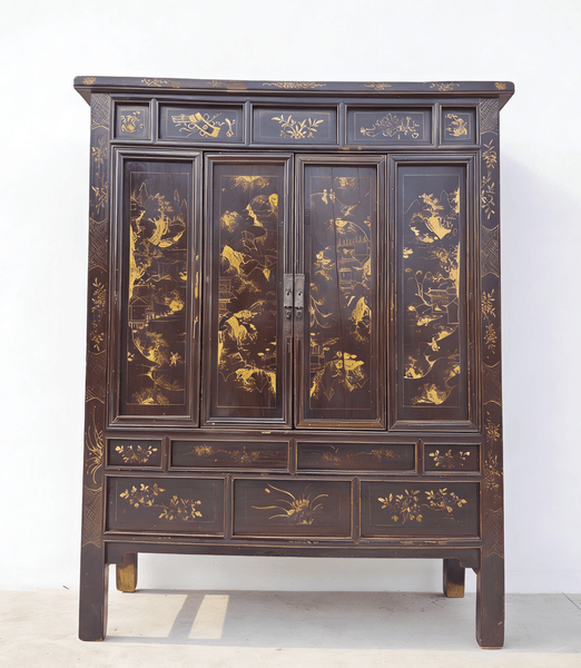 Antique Chinese Chinoiserie - Style Cabinet - Dyag East
