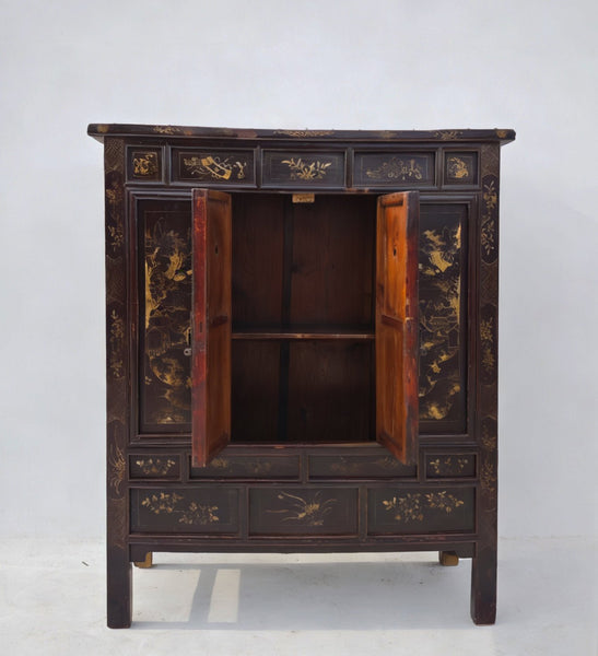 Antique Chinese Chinoiserie-Style Cabinet - Dyag East