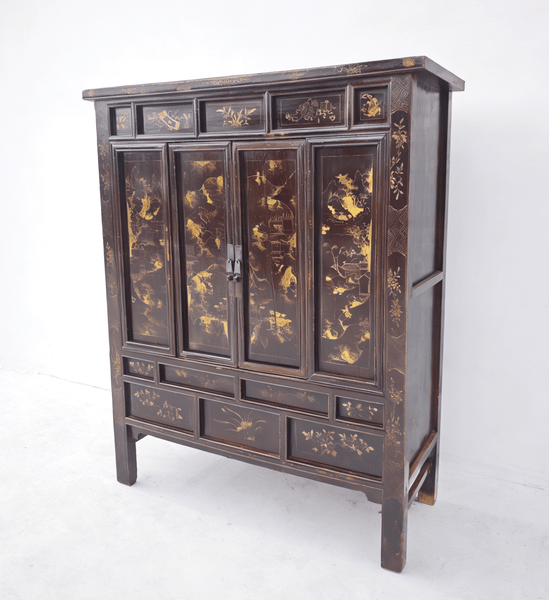 Antique Chinese Chinoiserie - Style Cabinet - Dyag East