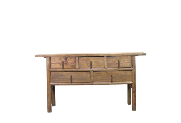 Antique Chinese Console Table with Five Drawers - Dyag East