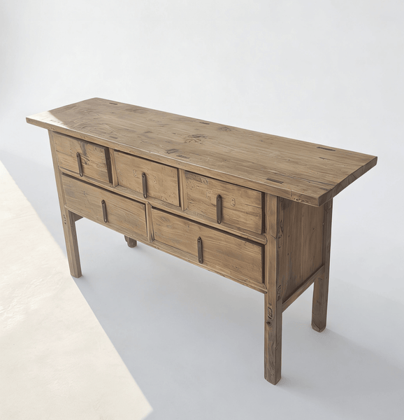 Antique Chinese Console Table with Five Drawers - Dyag East