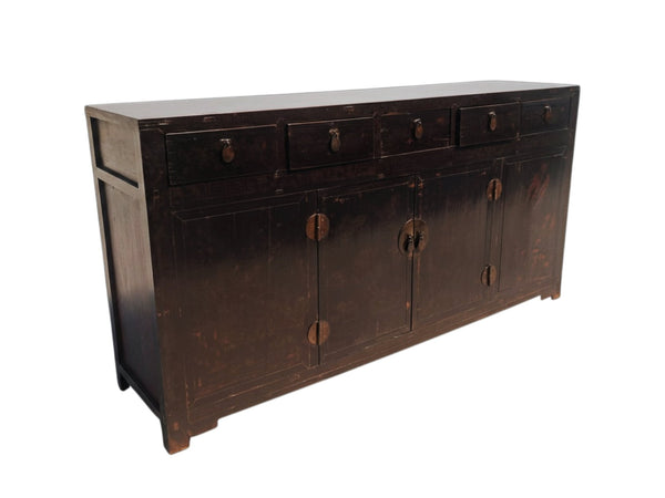 Antique Chinese Elm 5 Drawer Sideboard - Dyag East