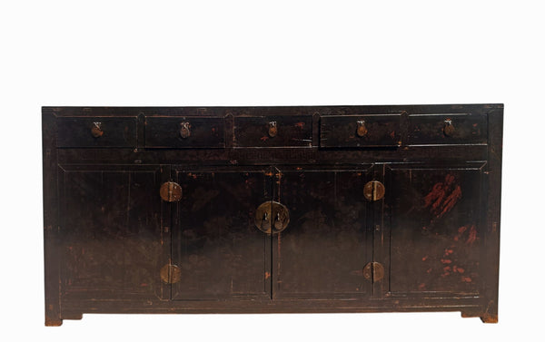 Antique Chinese Elm 5 Drawer Sideboard - Dyag East