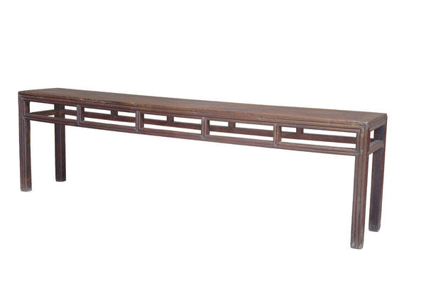 Antique Chinese Elm Console Table, 9.6' Long – Qing Dynasty - Dyag East