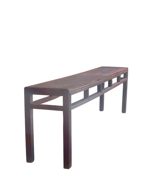 Antique Chinese Elm Console Table, 9.6' Long – Qing Dynasty - Dyag East