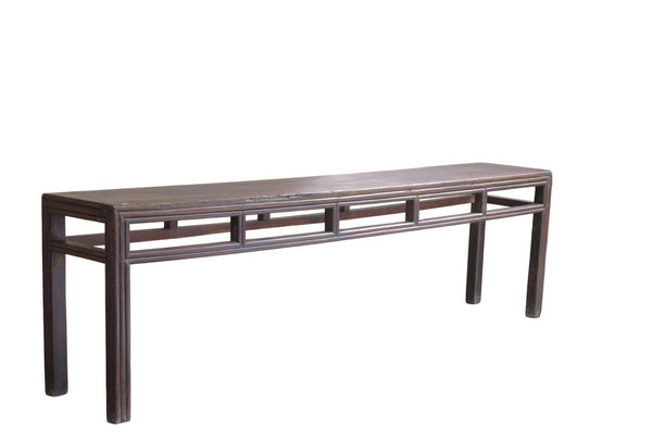 Antique Chinese Elm Console Table, 9.6' Long – Qing Dynasty - Dyag East