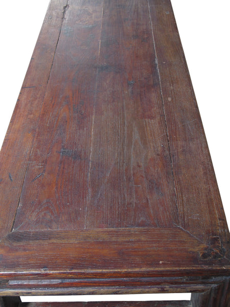 Antique Chinese Elm Console Table, 9.6' Long – Qing Dynasty - Dyag East