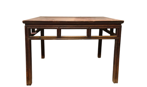 Antique Chinese Elm Square Side Table - Dyag East