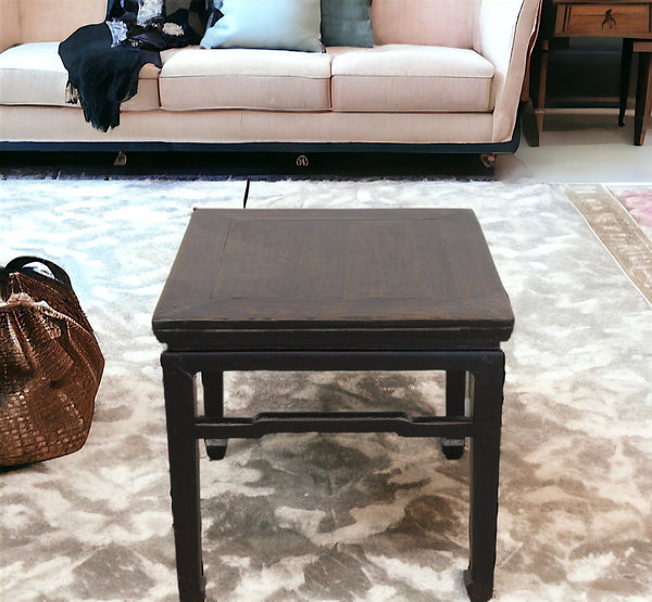Antique Chinese Square Stool or Accent Table - Dyag East