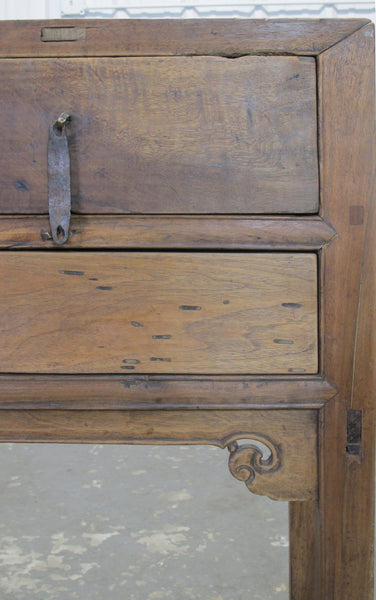 Antique Chinese Three-Drawer Side Table - Dyag East