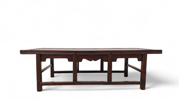Antique Coffee Table, Rattan Top - Dyag East