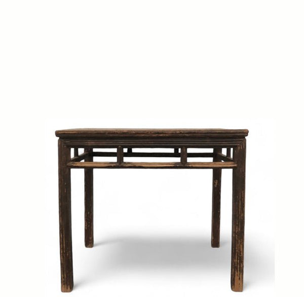Antique Console or Wine Table with Stretchers, 35;8" Inch Long - Dyag East