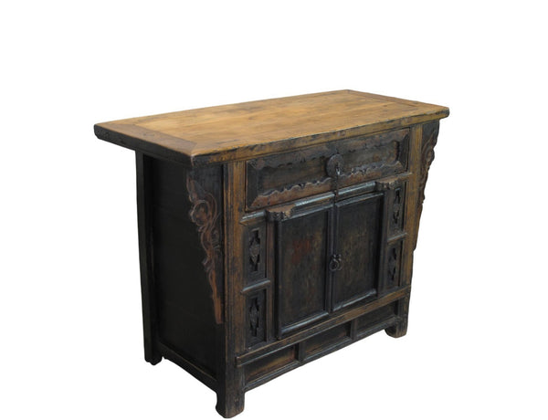 Antique Distressed Elm Altar Cabinet - Dyag East