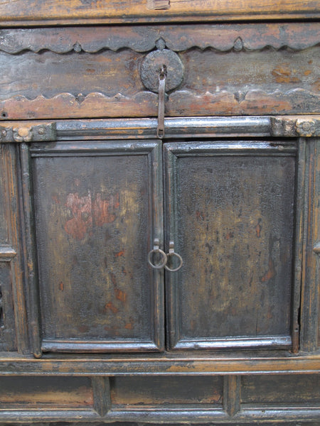 Antique Distressed Elm Altar Cabinet - Dyag East