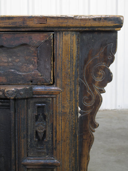 Antique Distressed Elm Altar Cabinet - Dyag East