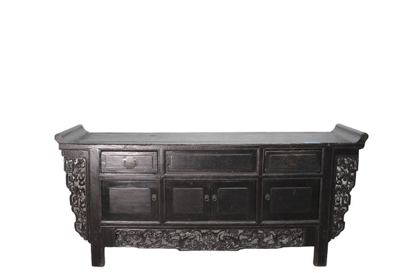 Antique Hand Carved Chinese Sideboard - Dyag East