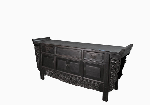 Antique Hand Carved Chinese Sideboard - Dyag East