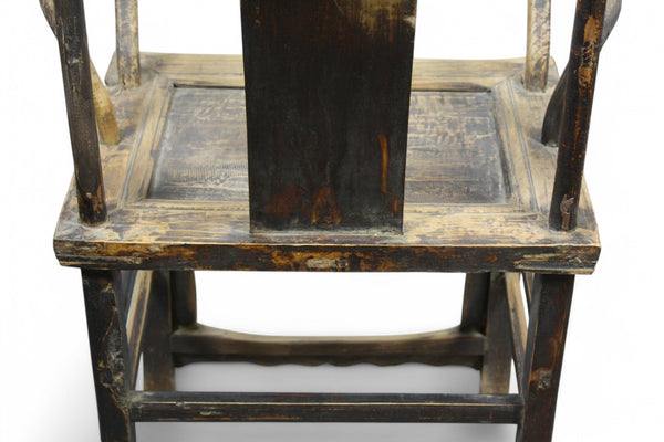 Antique High Yoke Back Armchair with Double Happiness - Dyag East