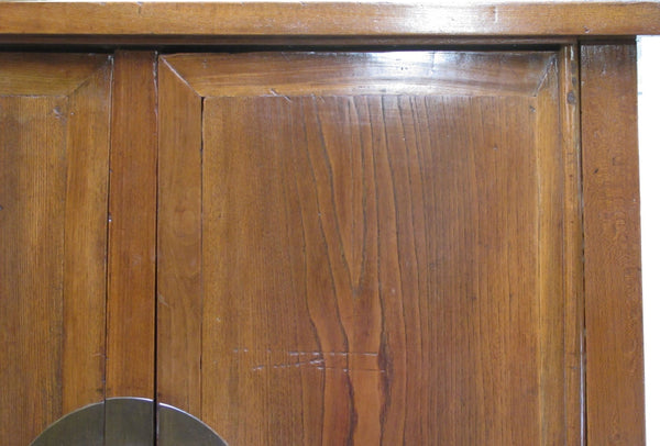 Antique Square-Corner Elm Armoire - Dyag East