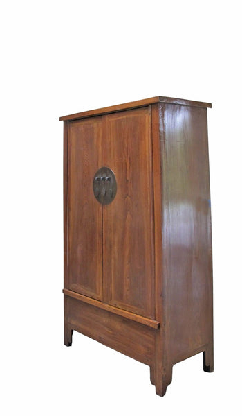 Antique Square-Corner Elm Armoire - Dyag East