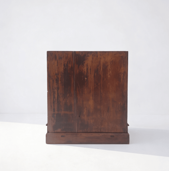 Antique Square Corner Elm Storage Cabinet - Dyag East