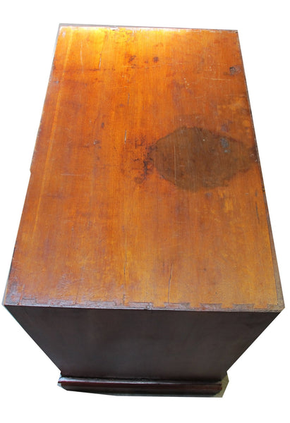 Antique Square Corner Elm Storage Cabinet - Dyag East