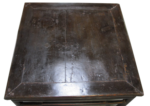 Antique Square Lacquered Tea Table - Dyag East