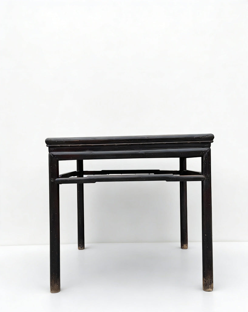 Antique Square Lacquered Tea Table - Dyag East