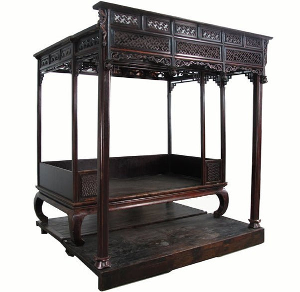 Authentic Rare 19th Antique Chinese Canopy Bed - Dyag East