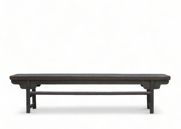 Black 85" inch Long Antique Chinese Bench Console Table - Dyag East