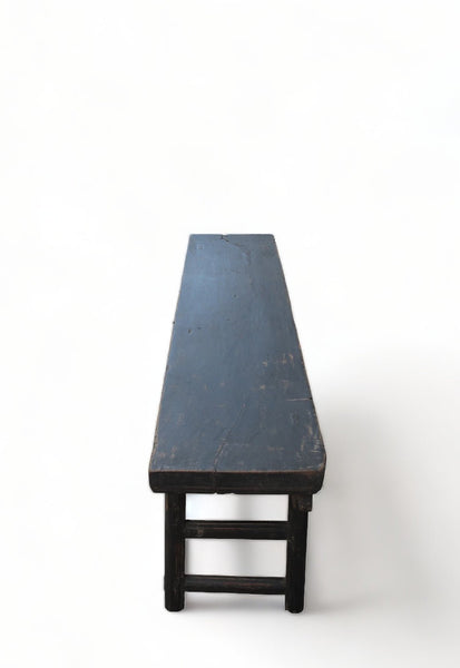 Black 85" inch Long Antique Chinese Bench Console Table - Dyag East