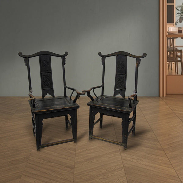 Black Antique Chinese Armchair - Dyag East