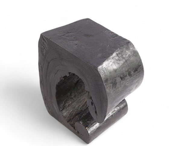 Black Half Ring Organic Accent or Side Table - Dyag East