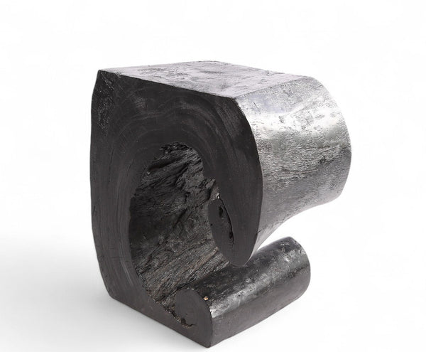Black Half Ring Organic Accent or Side Table - Dyag East