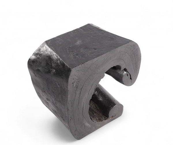 Black Half Ring Organic Accent or Side Table - Dyag East
