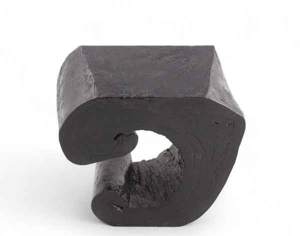 Black Half Ring Organic Accent or Side Table - Dyag East