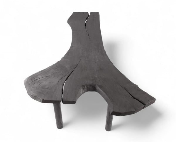 Black One Slab Free Form Living Edge Bar or Console Table - Dyag East