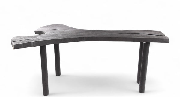 Black One Slab Free Form Living Edge Bar or Console Table - Dyag East