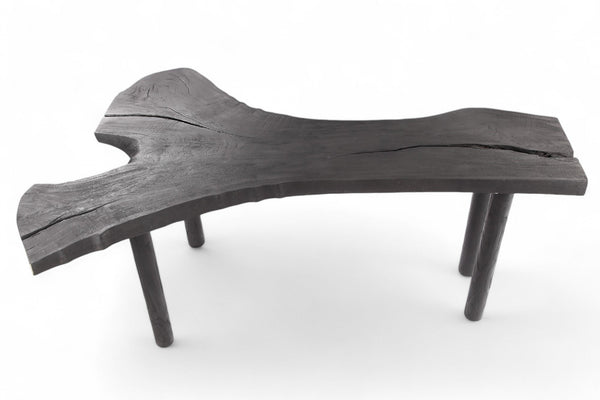 Black One Slab Free Form Living Edge Bar or Console Table - Dyag East
