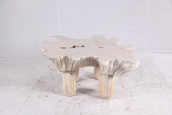 Bleached Free Form Living Edge Coffee Table 34 - Dyag East